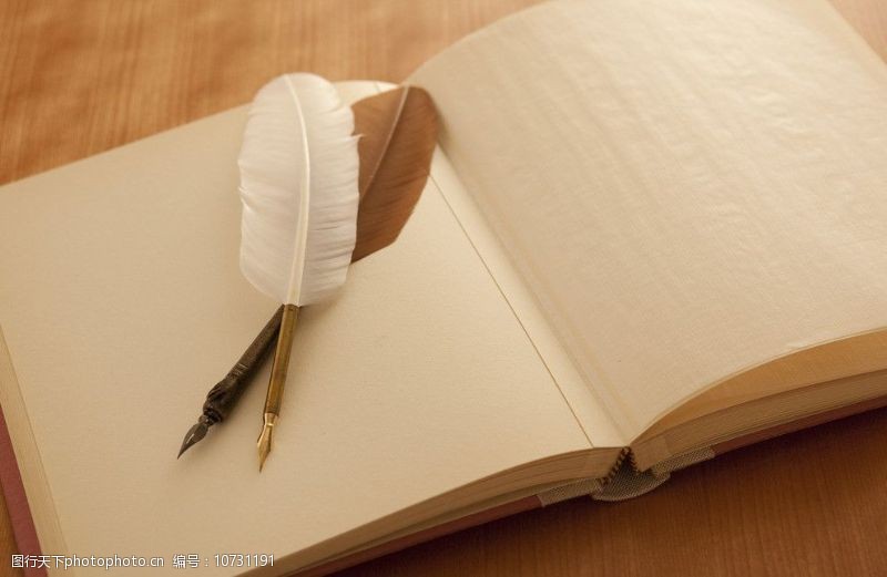 羽毛钢笔图片素材