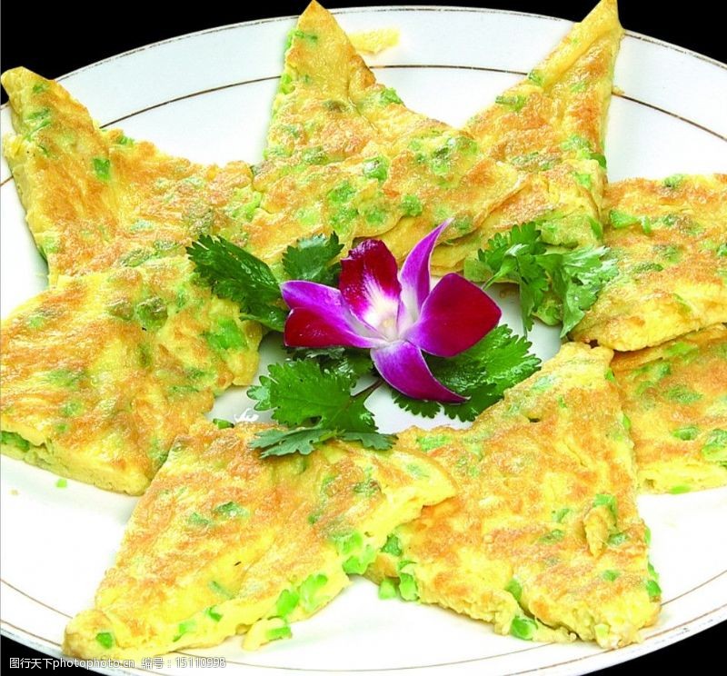 苦瓜鸡蛋饼图片素材