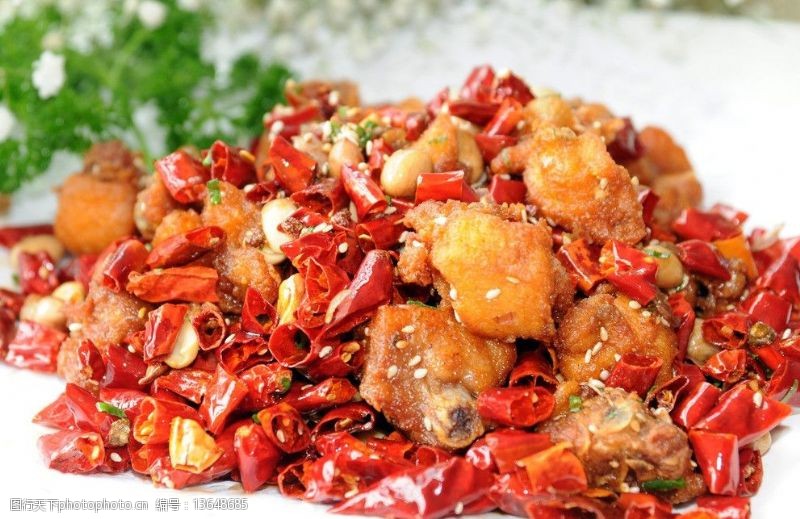 当红辣子鸡图片素材