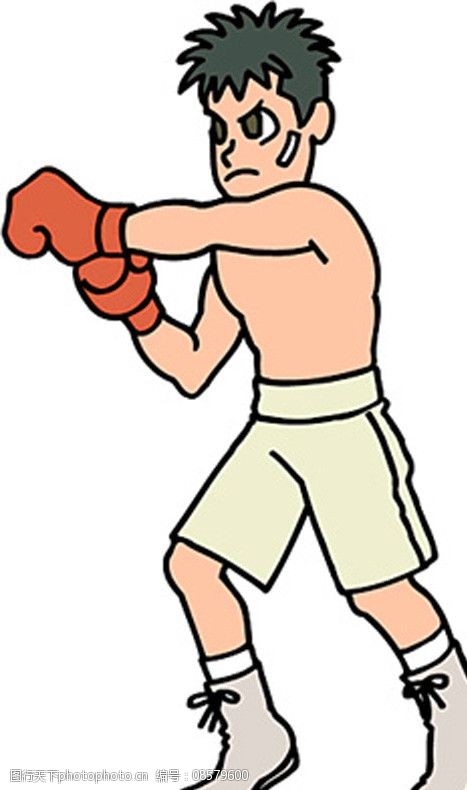 搏击拳击卡通运动人物图片