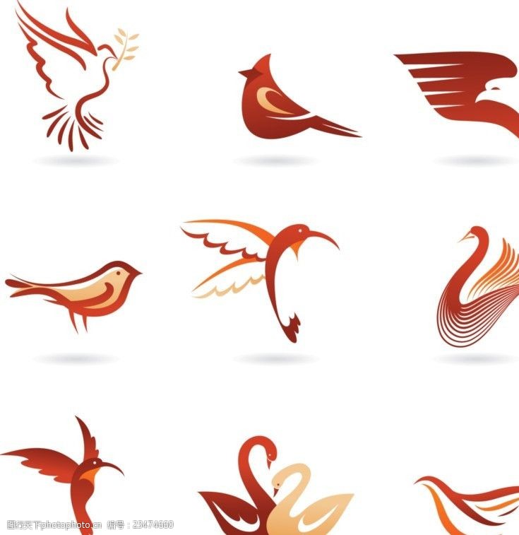 小鸟荣誉鸟形logo