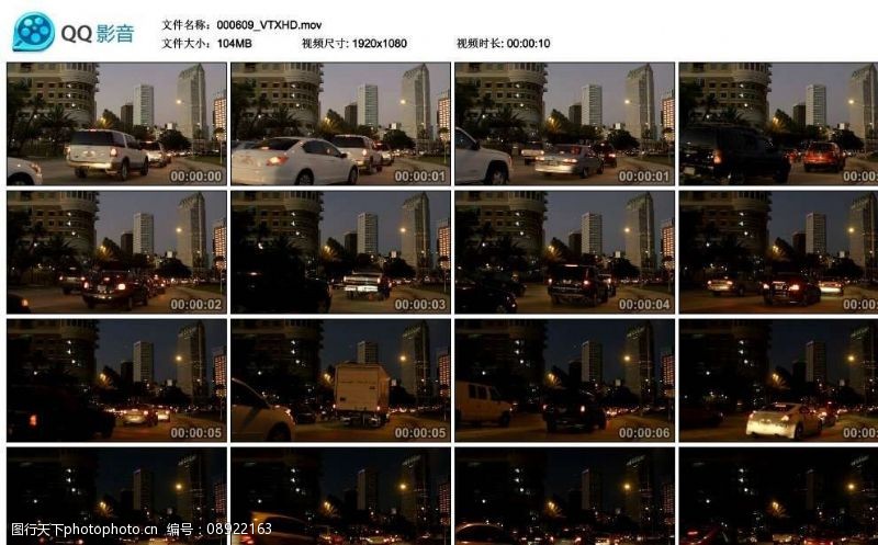 剪辑城市汽车夜景拍摄高清实拍视频素材