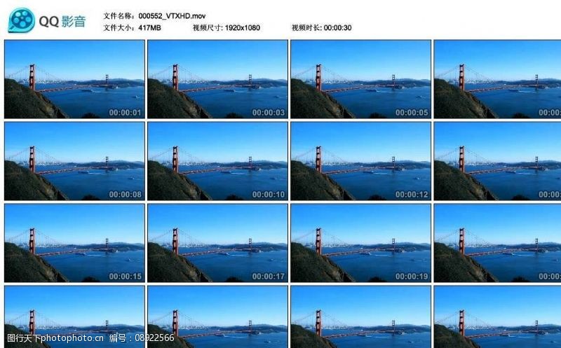 剪辑旧金山跨海大桥高清实拍视频素材