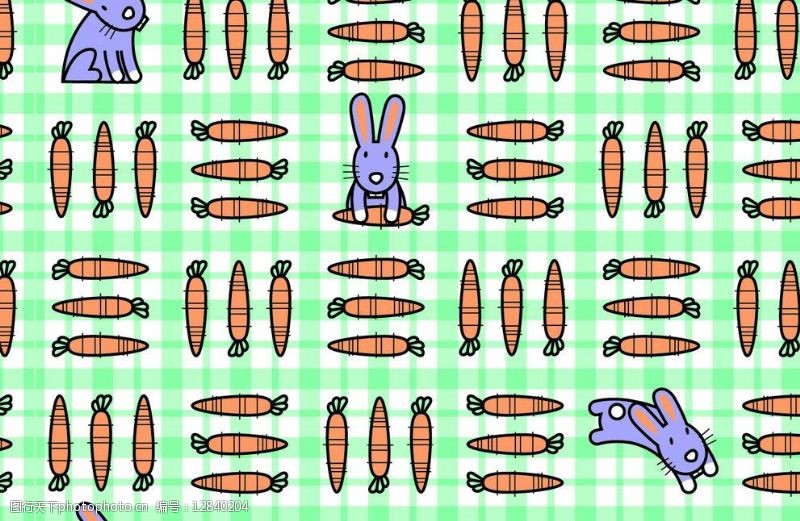 兔子满印兔子底纹图片