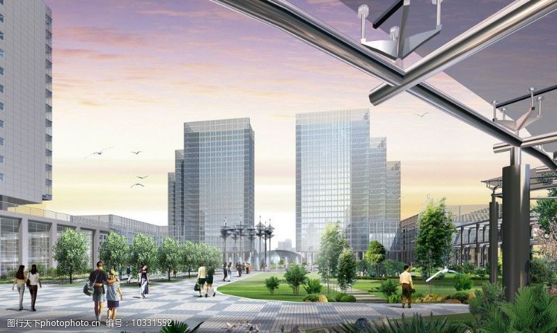 城市规划广场效果图图片
