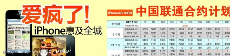 中国联通iphone合约计划图片