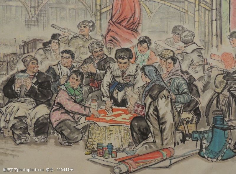 天朝传统节日火红年代局部图片