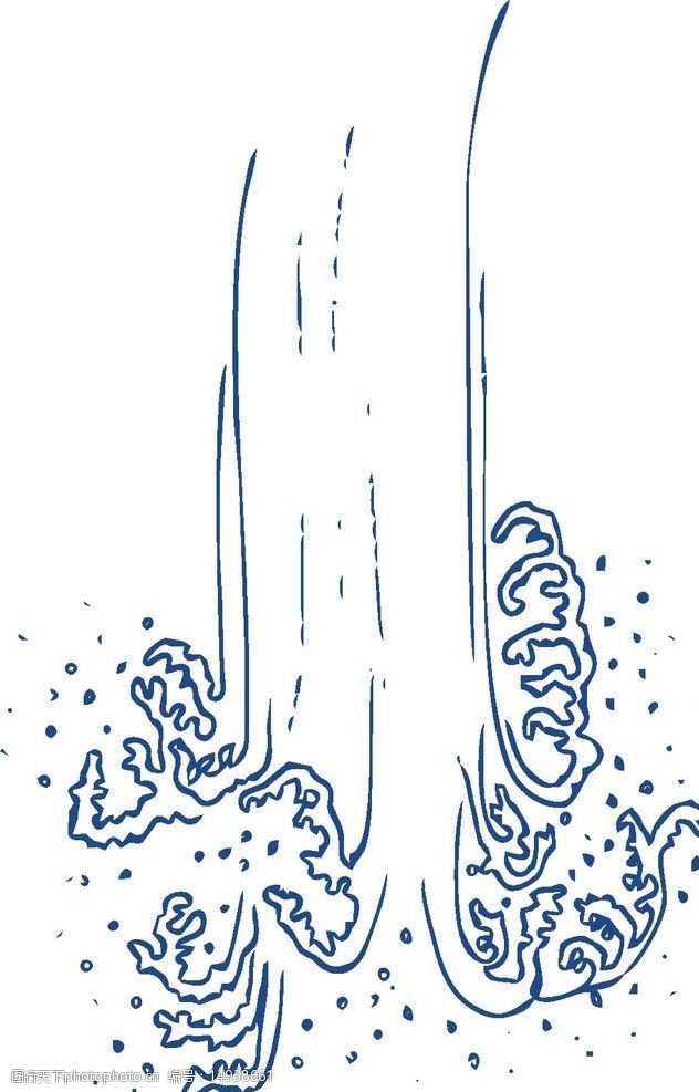 青花瓷花纹水纹图片