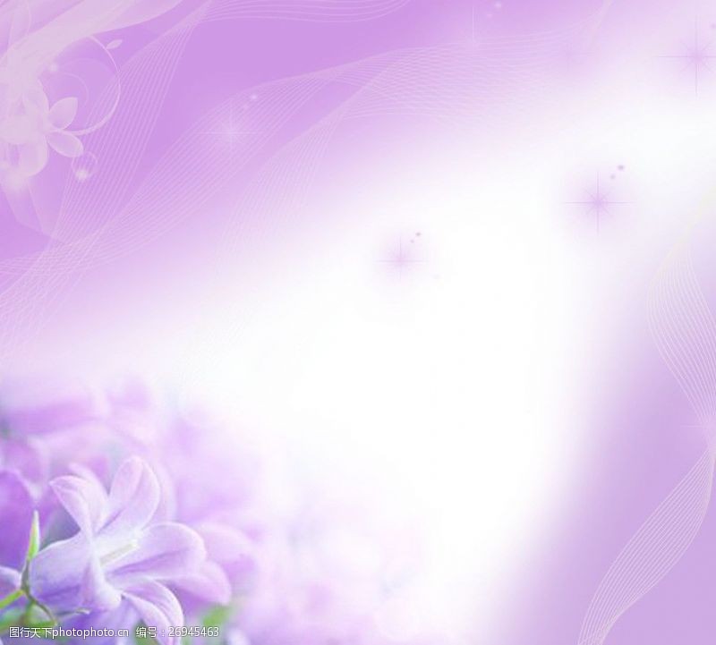 梦幻元素组合紫色婚纱梦幻模板