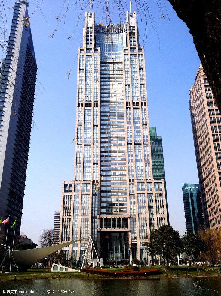 高楼林立上海银行大厦图片