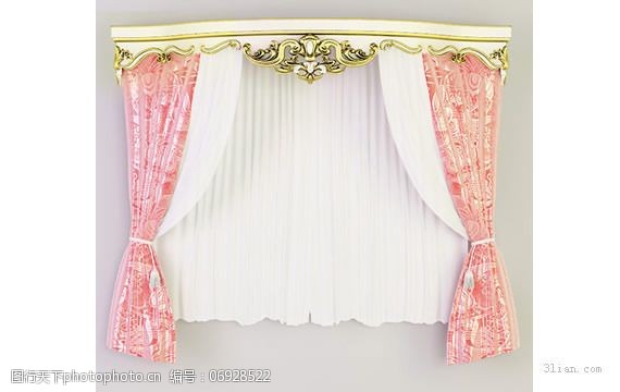 欧式窗帘免费下载3D欧式窗帘模型