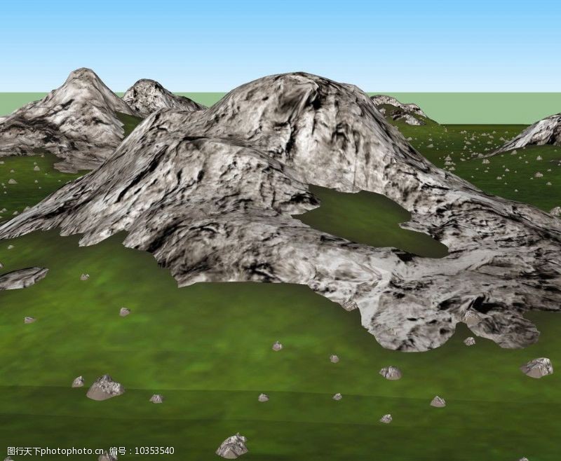 精选山石3D模型图片