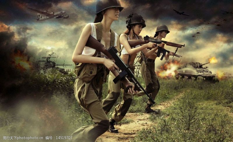 电脑游戏二战风云美女代言图片
