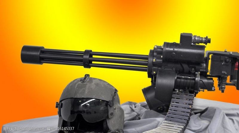 最美军人加特林机枪图片