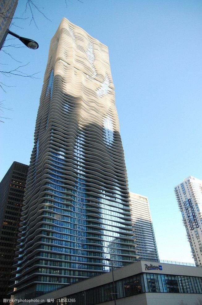 高层公寓芝加哥水波纹大厦图片