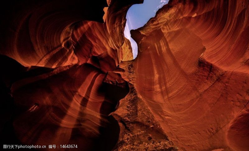 沉积岩美国亚利桑纳州羚羊峡谷宽屏壁纸图片