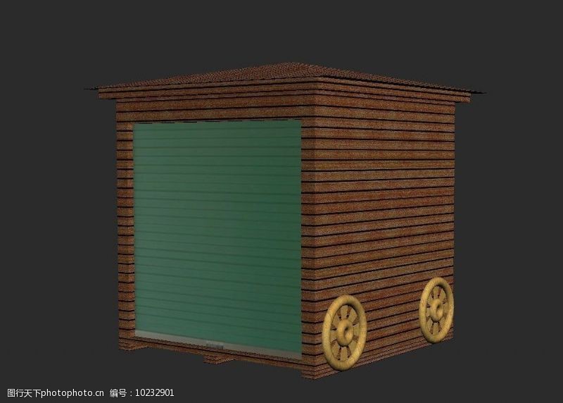 房屋模型3D小木屋图片