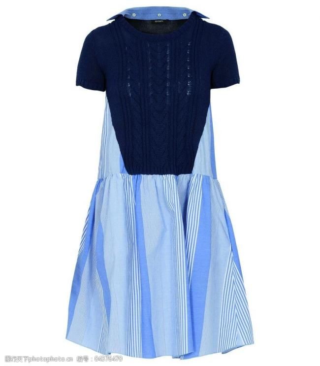 淡青色连衣裙时尚单品图片