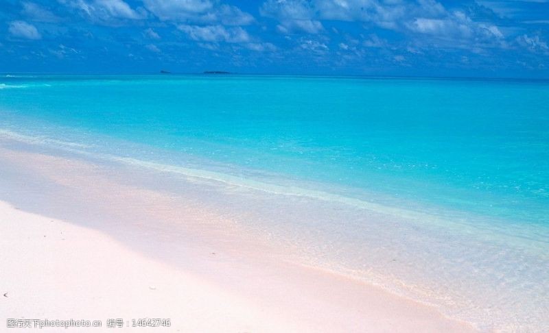 马尔代夫海景蓝天白云大海图图片