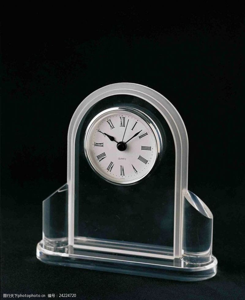 活动时间有机玻璃小台钟
