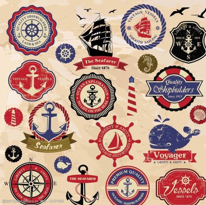 象征标识海洋徽章