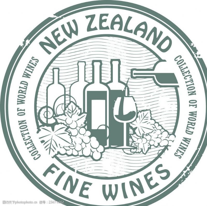 瓶标红酒标签logo