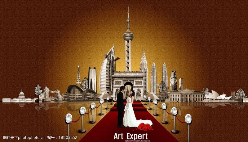 东方红婚礼海报图片