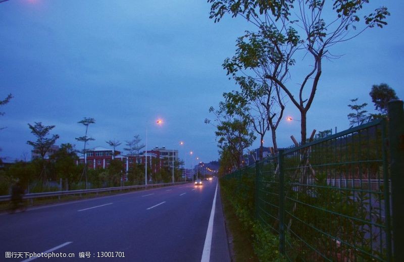 护栏柱中国夜景交通夜景图片