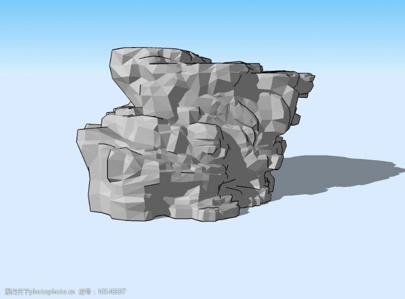 精选景观石3D模型图片