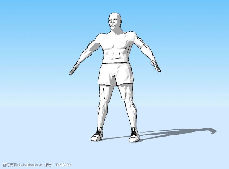 精选拳王人体3D模型图片