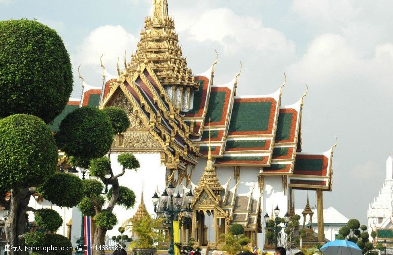 异国风情特色建筑泰国大皇宫图片