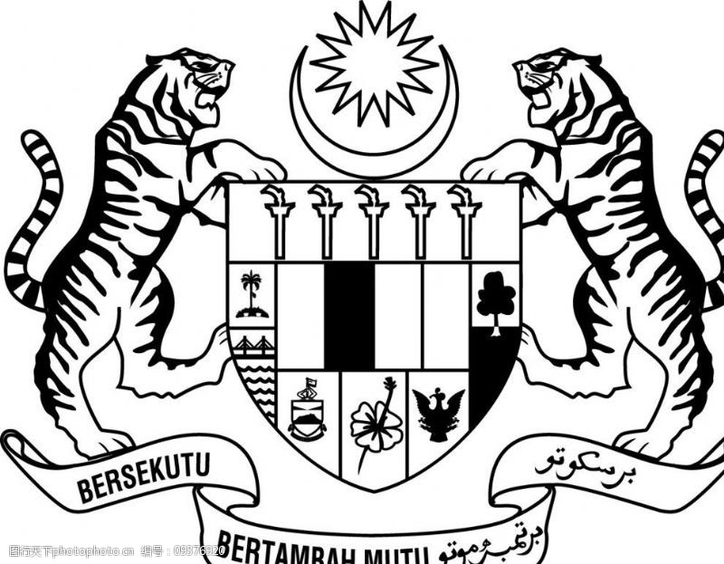 象征标识马来西亚国徽图片