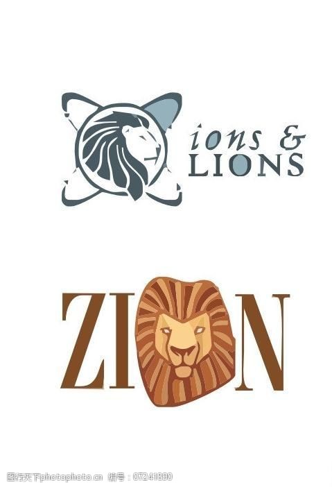 方形标签狮子logo图片