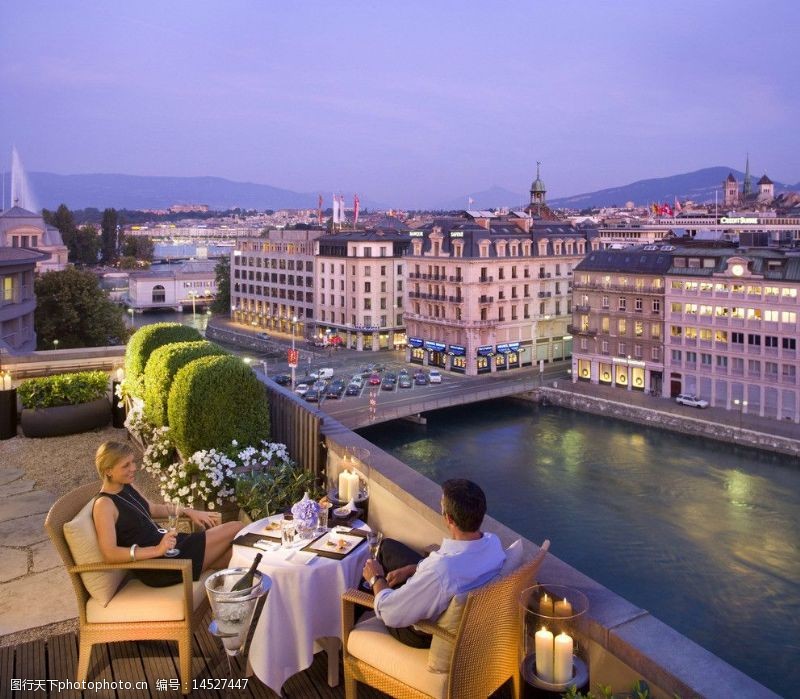 瑞士风光日内瓦城市景观一角图片