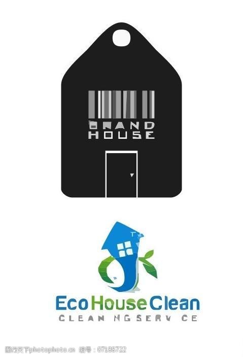 方形标签房子logo图片