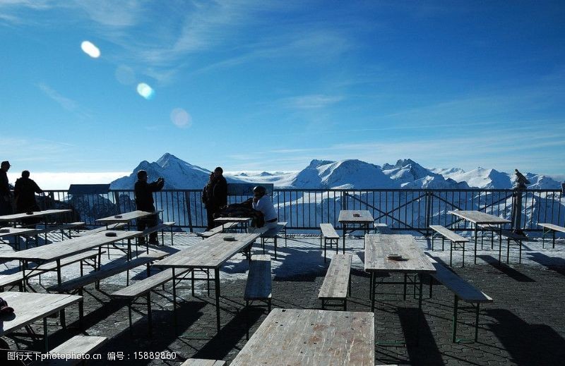 瑞士风光铁力士雪山观景台图片