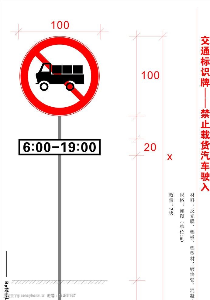 说明图禁止载货货车驶入图片