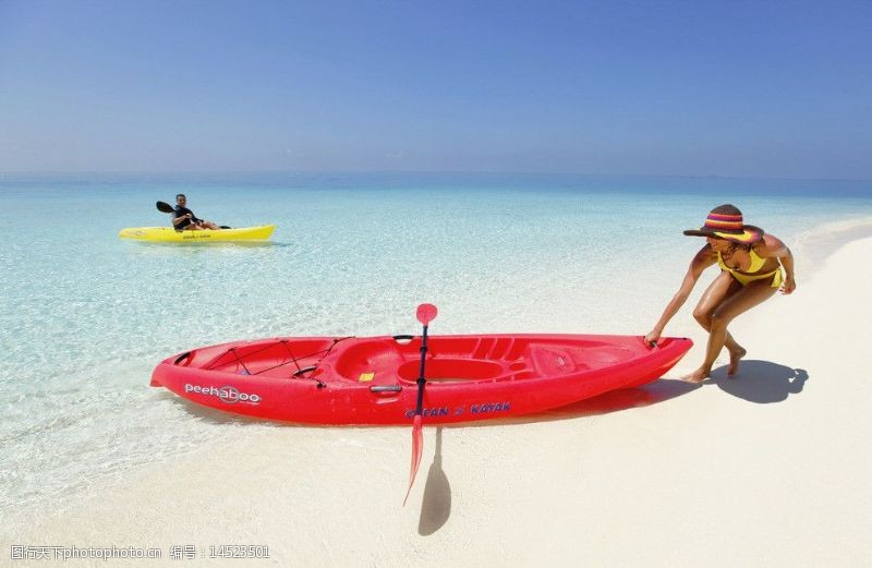 划船马尔代夫图片