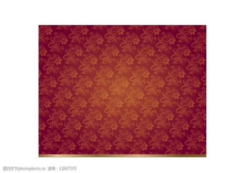 花纹花卉横幅中式花纹AI分层图片