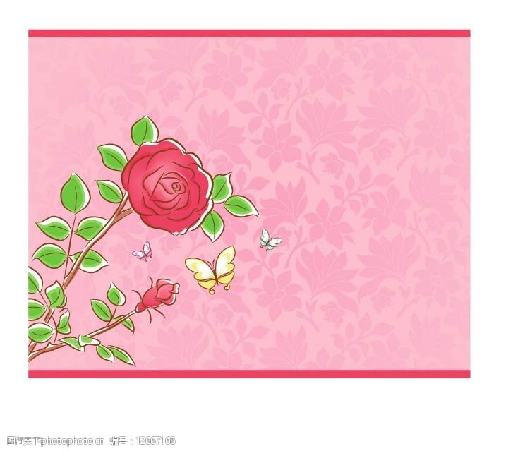 花纹花卉横幅中式花纹图片