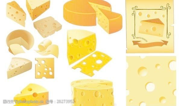 有各种形状的奶酪载体材料