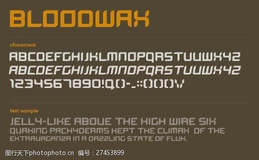 eotbloodwax字体