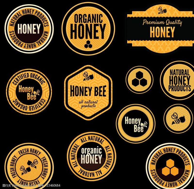 蜜蜂和蜂蜜标签
