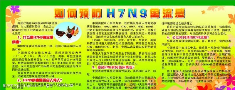 流感宣传如何预防H7N9禽流图片
