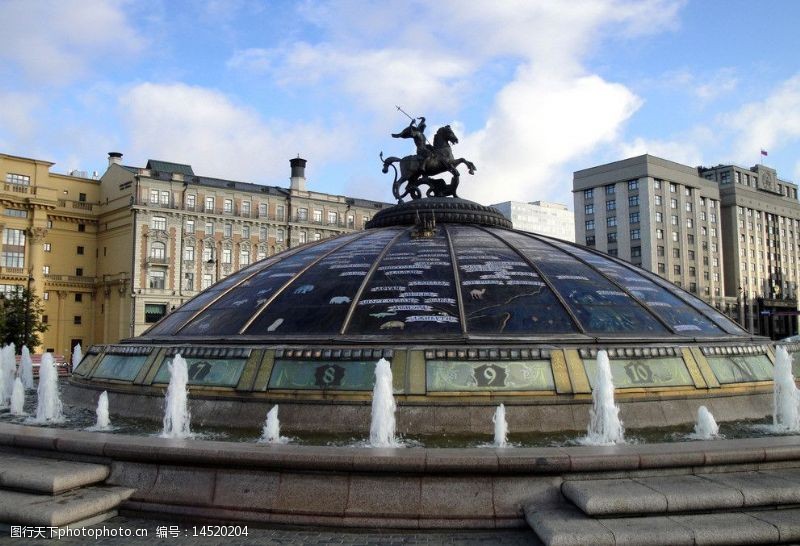 雕塑喷泉俄罗斯之旅图片