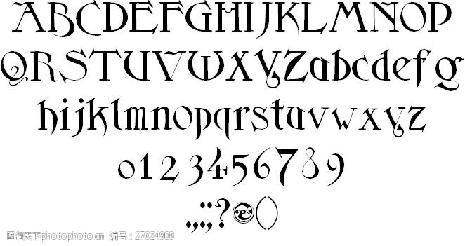 opentype仙人的字体