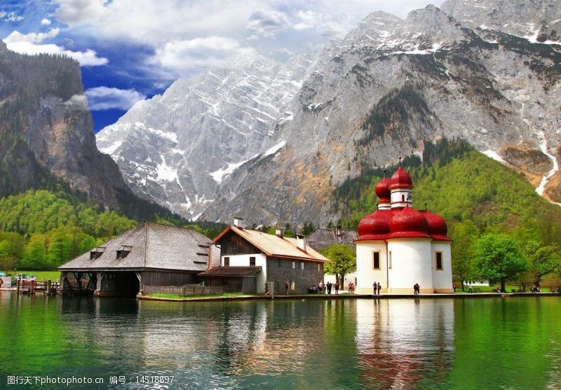 世界著名建筑雪山湖泊图片