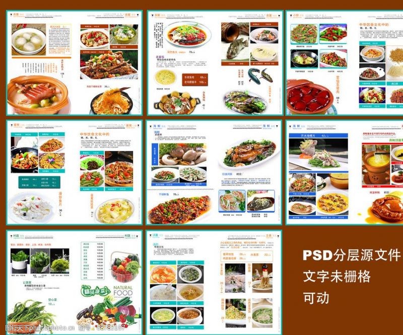 仔姜鸭子中式高档菜谱菜单图片
