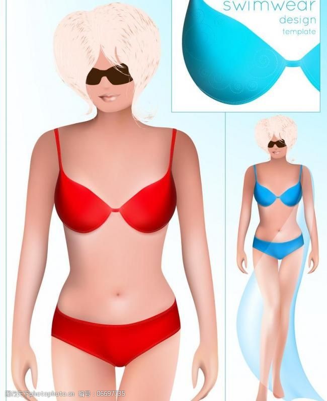 胸罩时尚女士内衣泳装设计图片