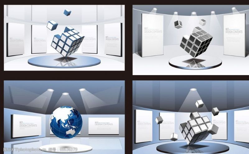 科技信息名片商务展览商务背景图片